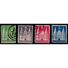 1948. Allierede besættelseszoner. Type I, kort trappe. Komplet sæt.